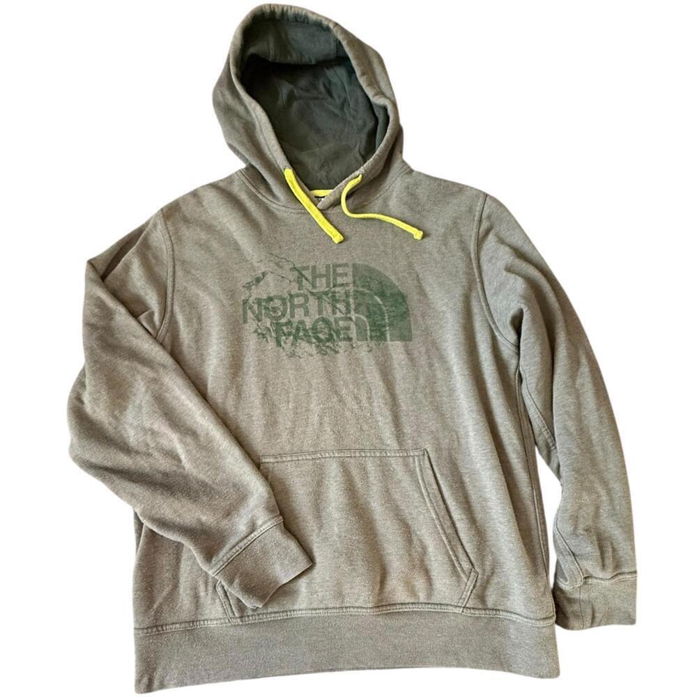 The North Face Logo Hoodie Gray/Green - Large